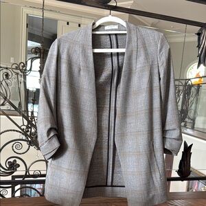 Babaton Grey Plaid Women's Jacket